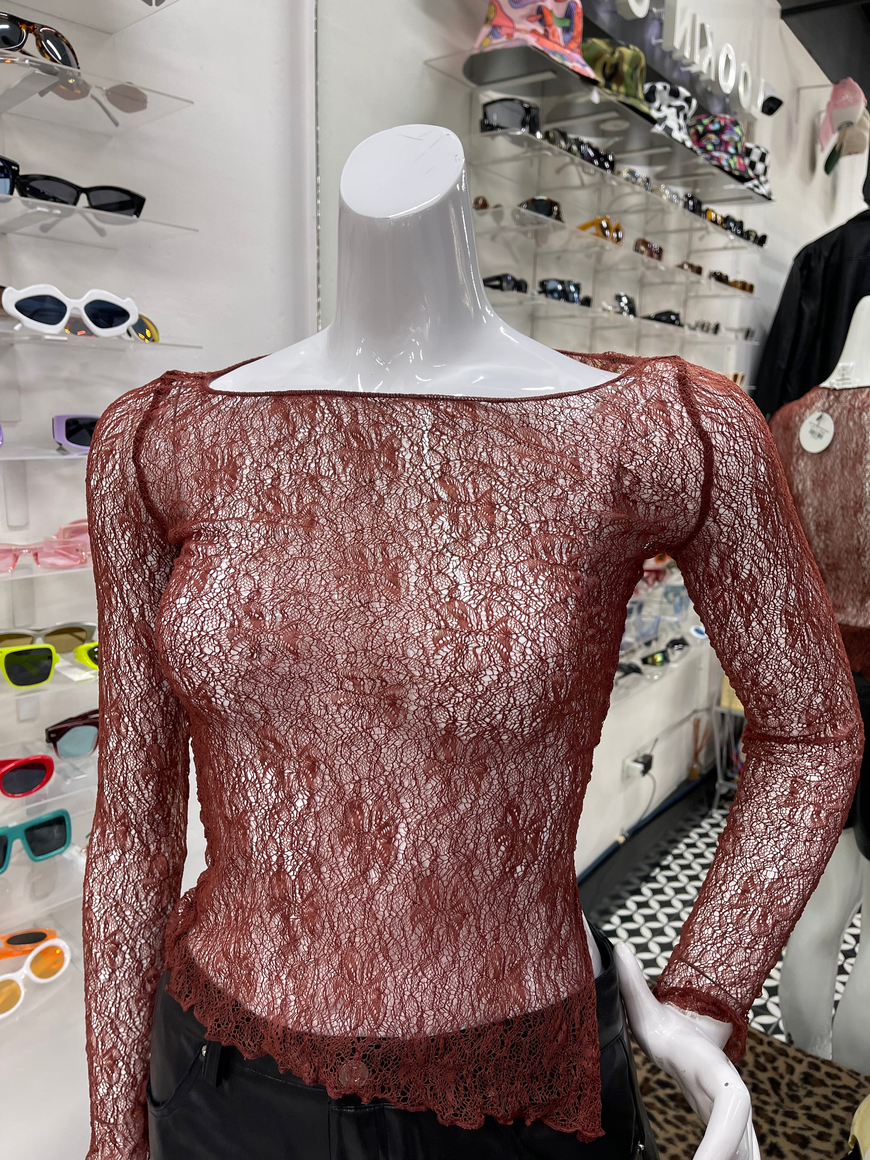 Lace Asymmetrical Top