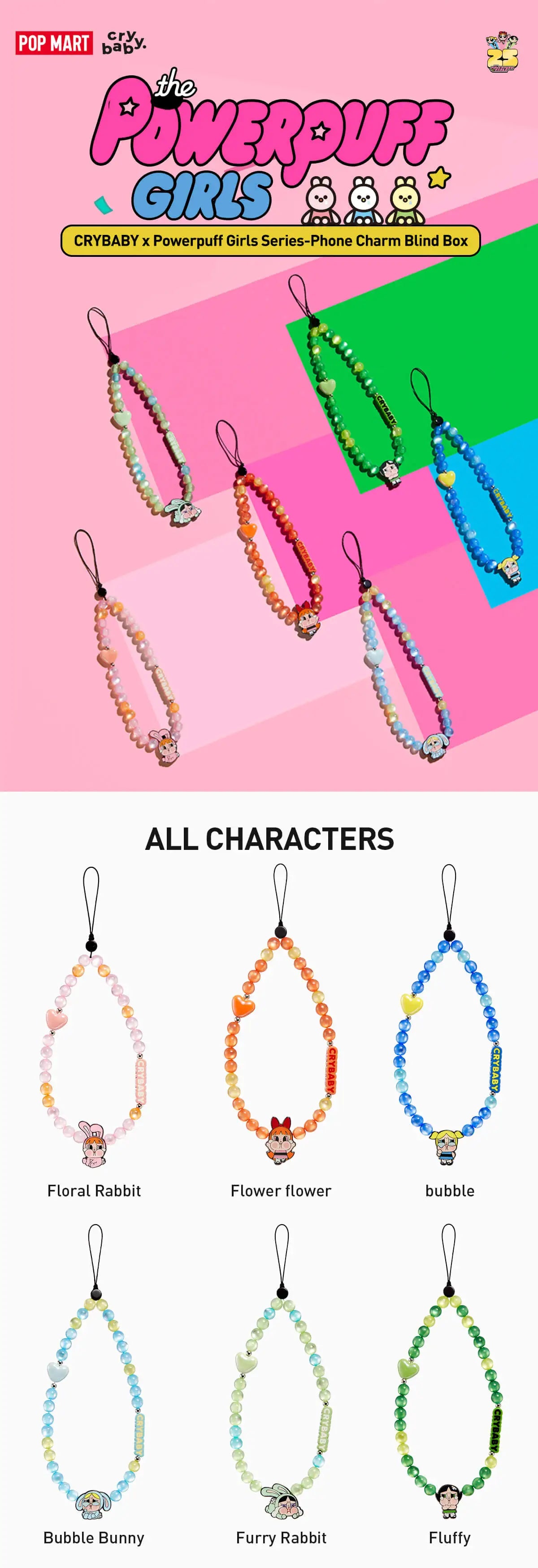 Power Puff Girls Phone Charm