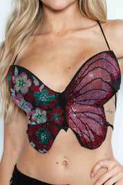 Butterfly Bustier Crop Top