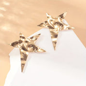Textured Star Earring