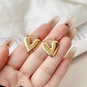 Heart Huggie Earrings