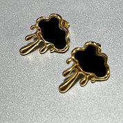 Black Dripping Cloud Earring