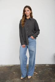 Pinstripe Collared Button Down