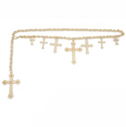 Cross Charm Chain Belt