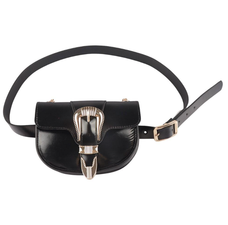 Faux Leather Mini Pouch Belt