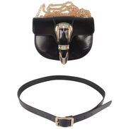 Faux Leather Mini Pouch Belt