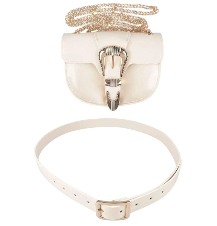 Faux Leather Mini Pouch Belt
