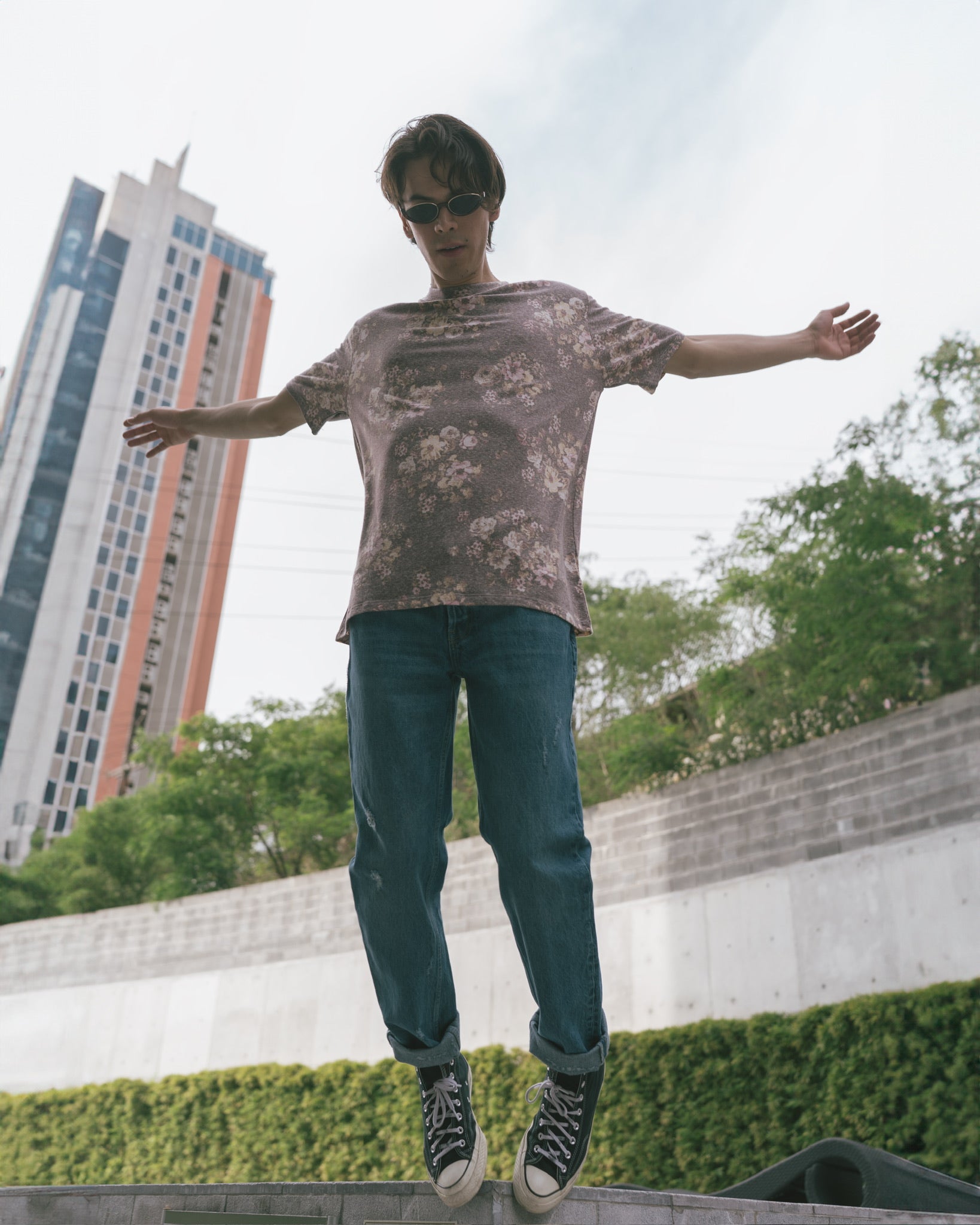 Heathered Floral Tee