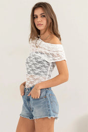 Asymmetrical Lace Top