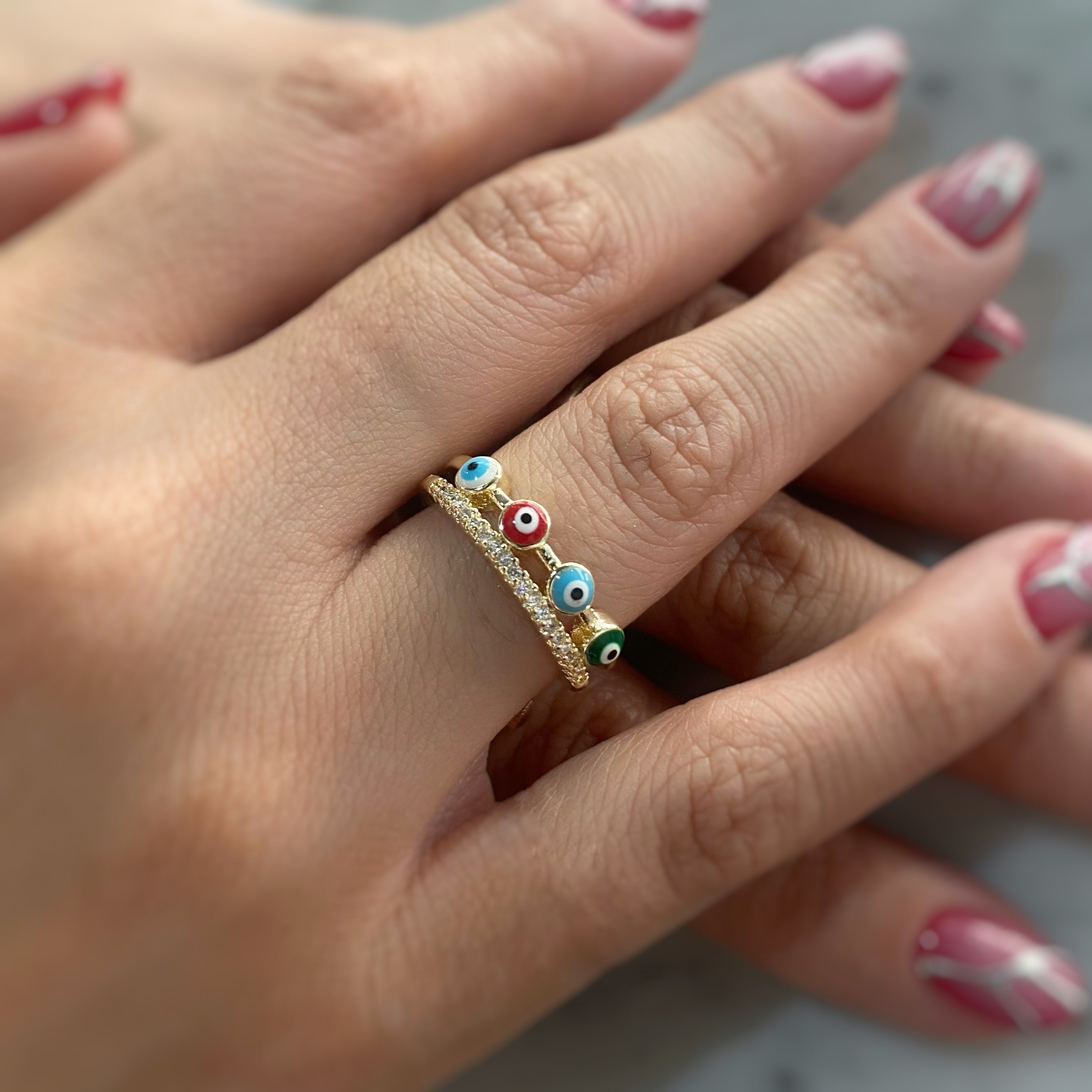 Anillo ojos turco colores