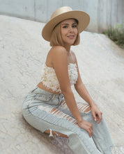 Feather Tube Top