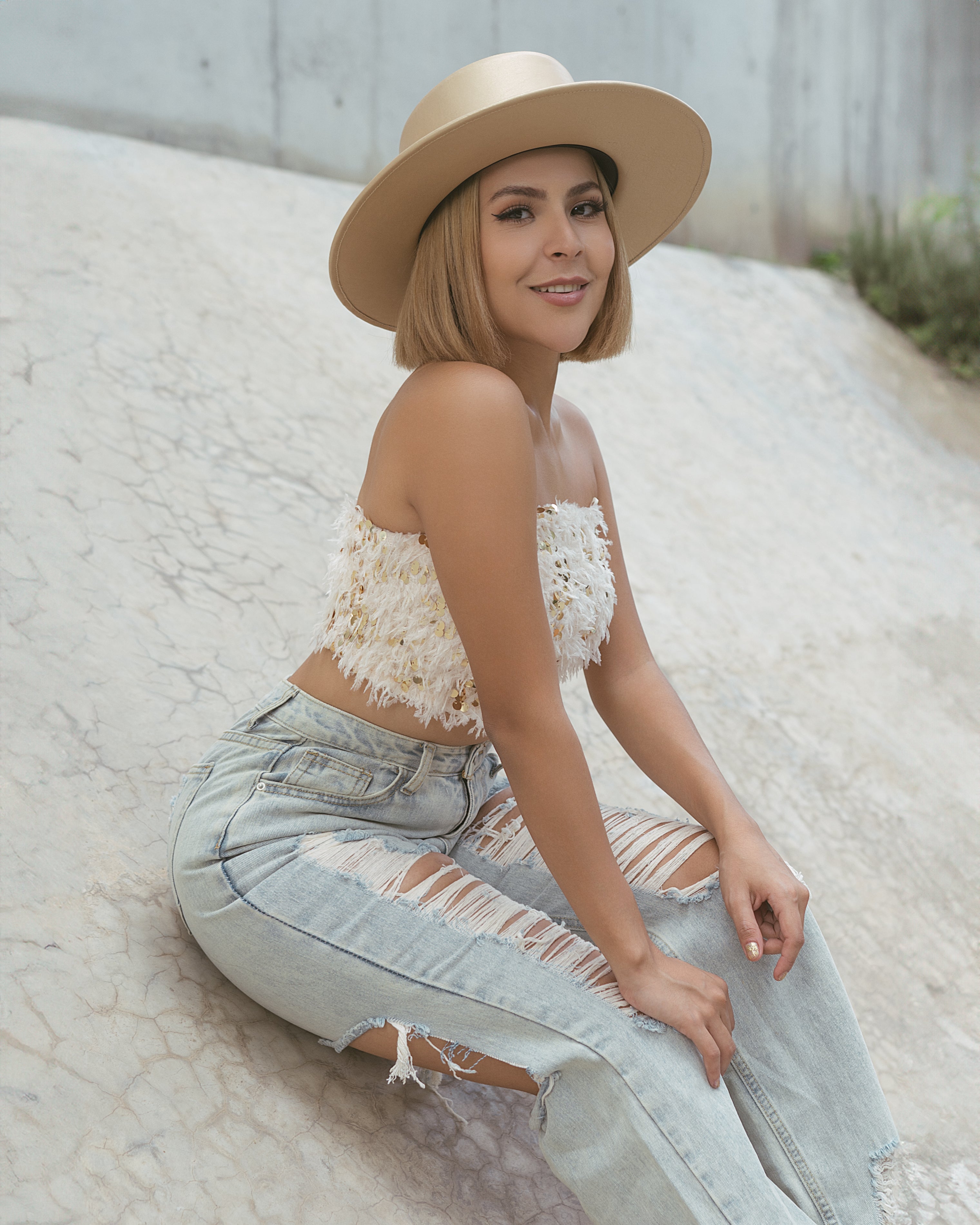 Feather Tube Top