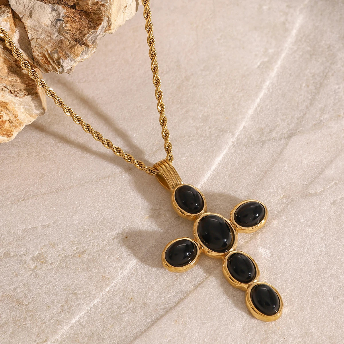 Black Cross Necklace