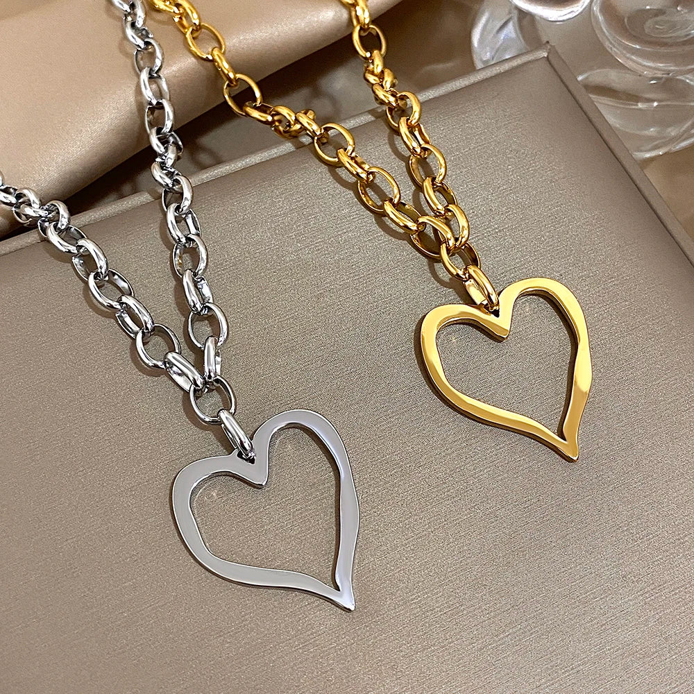 Hollow Heart Necklace