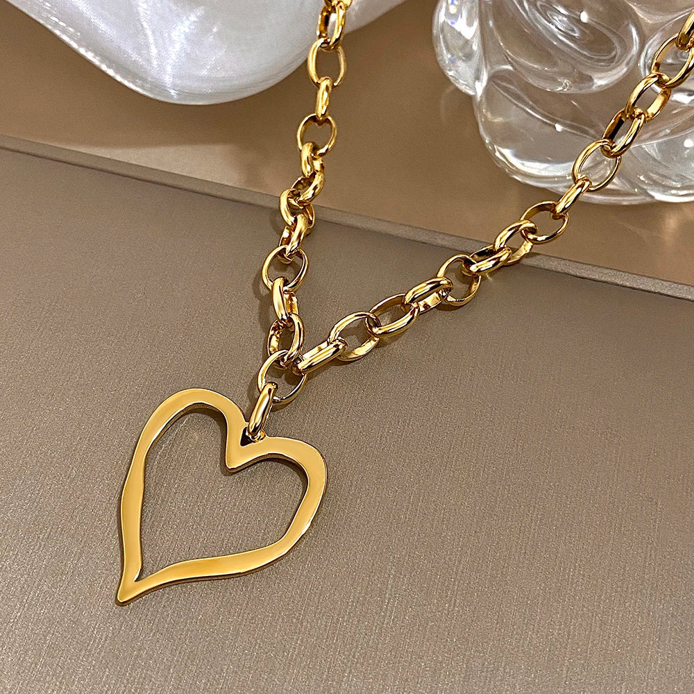 Hollow Heart Necklace
