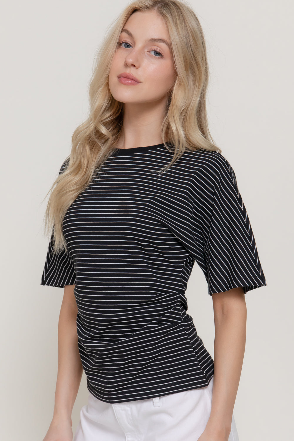 Tapered Striped Tee