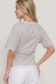 Tapered Striped Tee