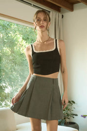 Contrast Crop Top