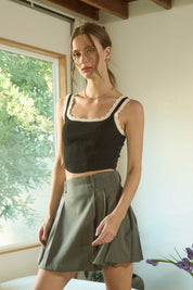Contrast Crop Top