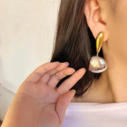 Gold/Silver Pendant Earrings