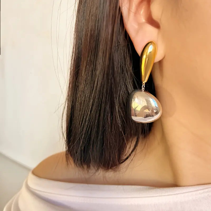 Gold/Silver Pendant Earrings