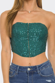 Sequin Corset Top