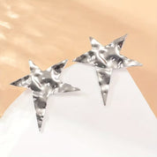 Textured Star Earring