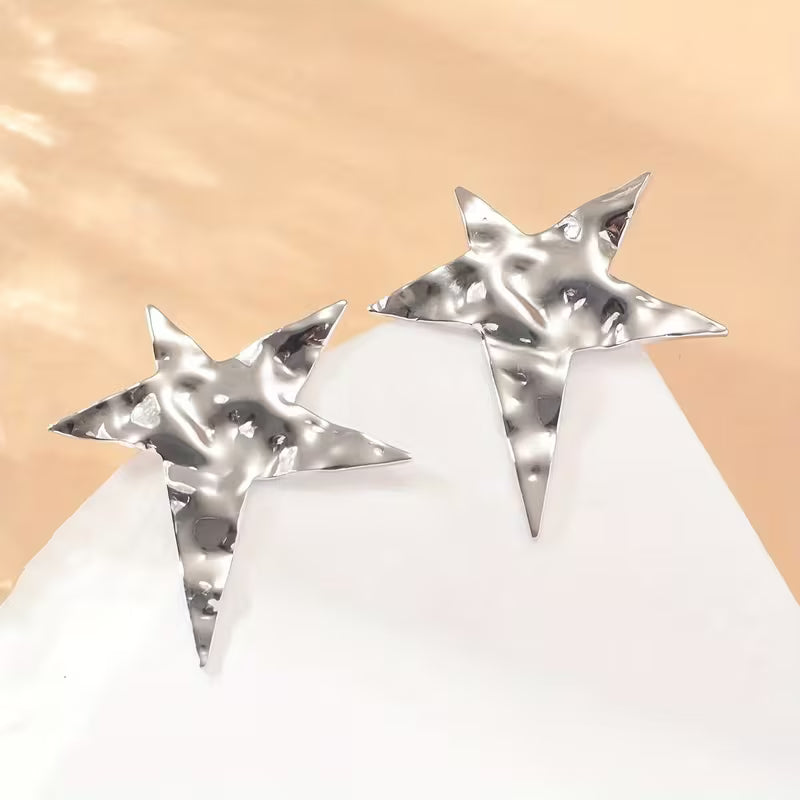 Textured Star Earring