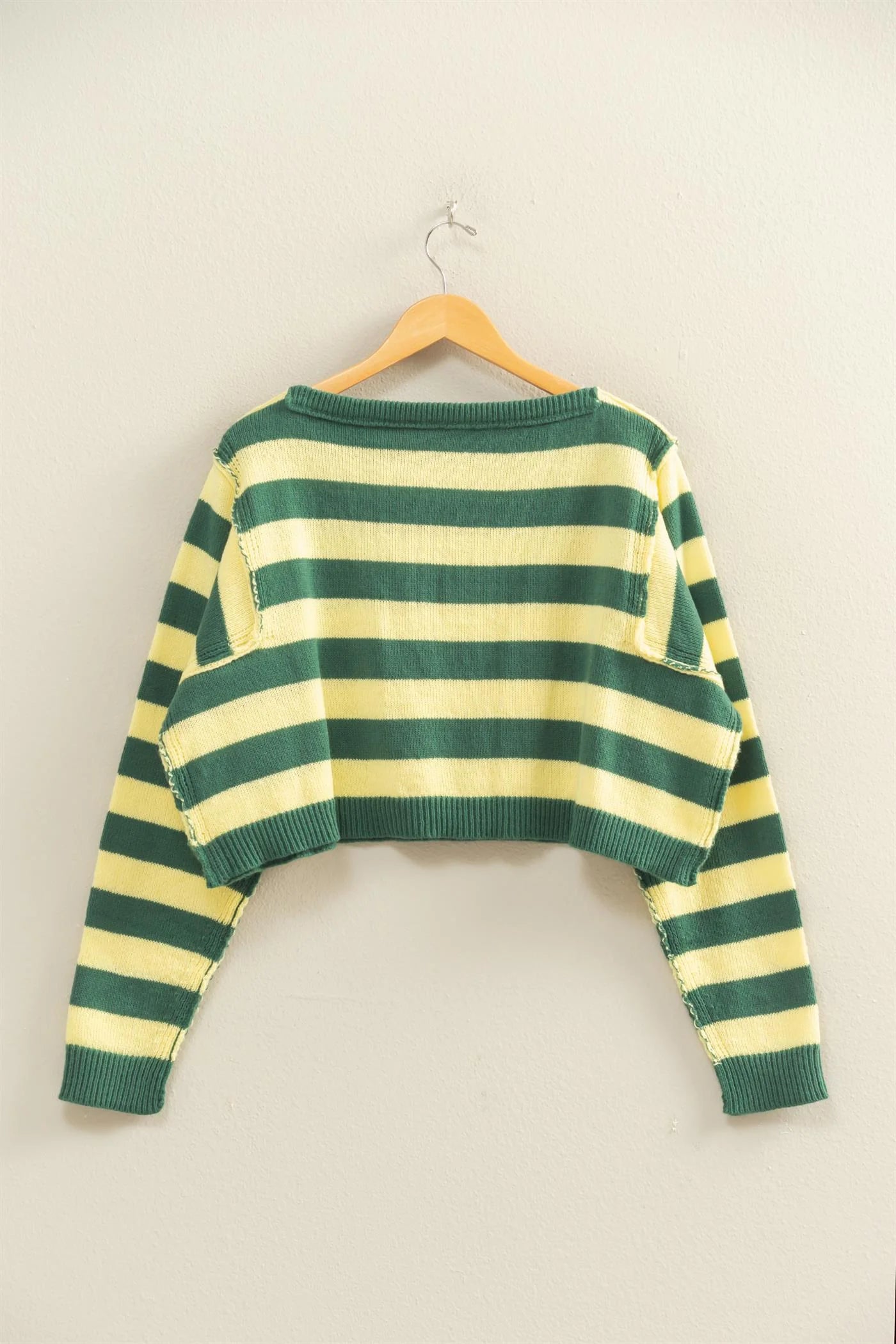 Relaxed Fit Striped Boat Neck Sweater