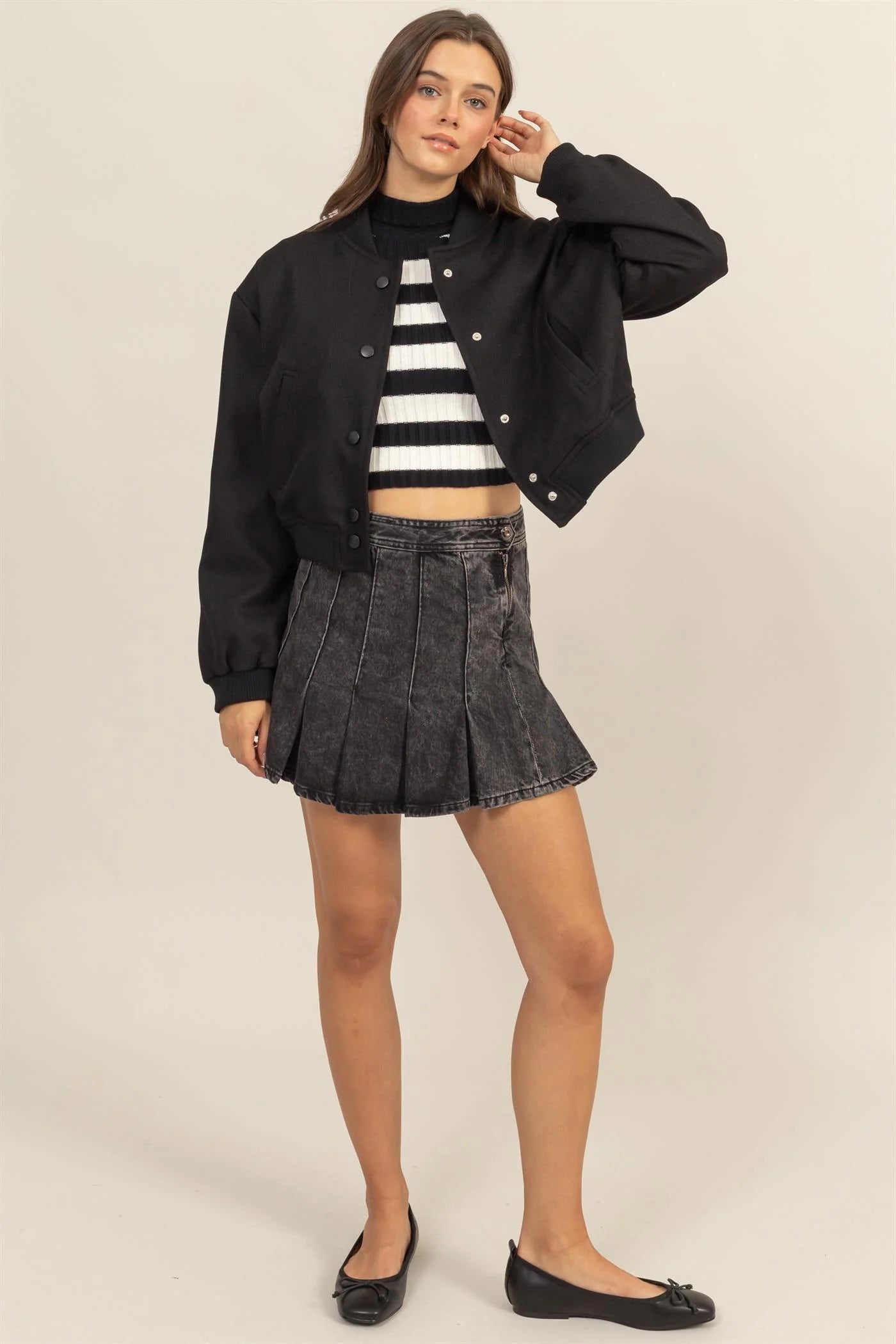 Crop Bomber Jacket
