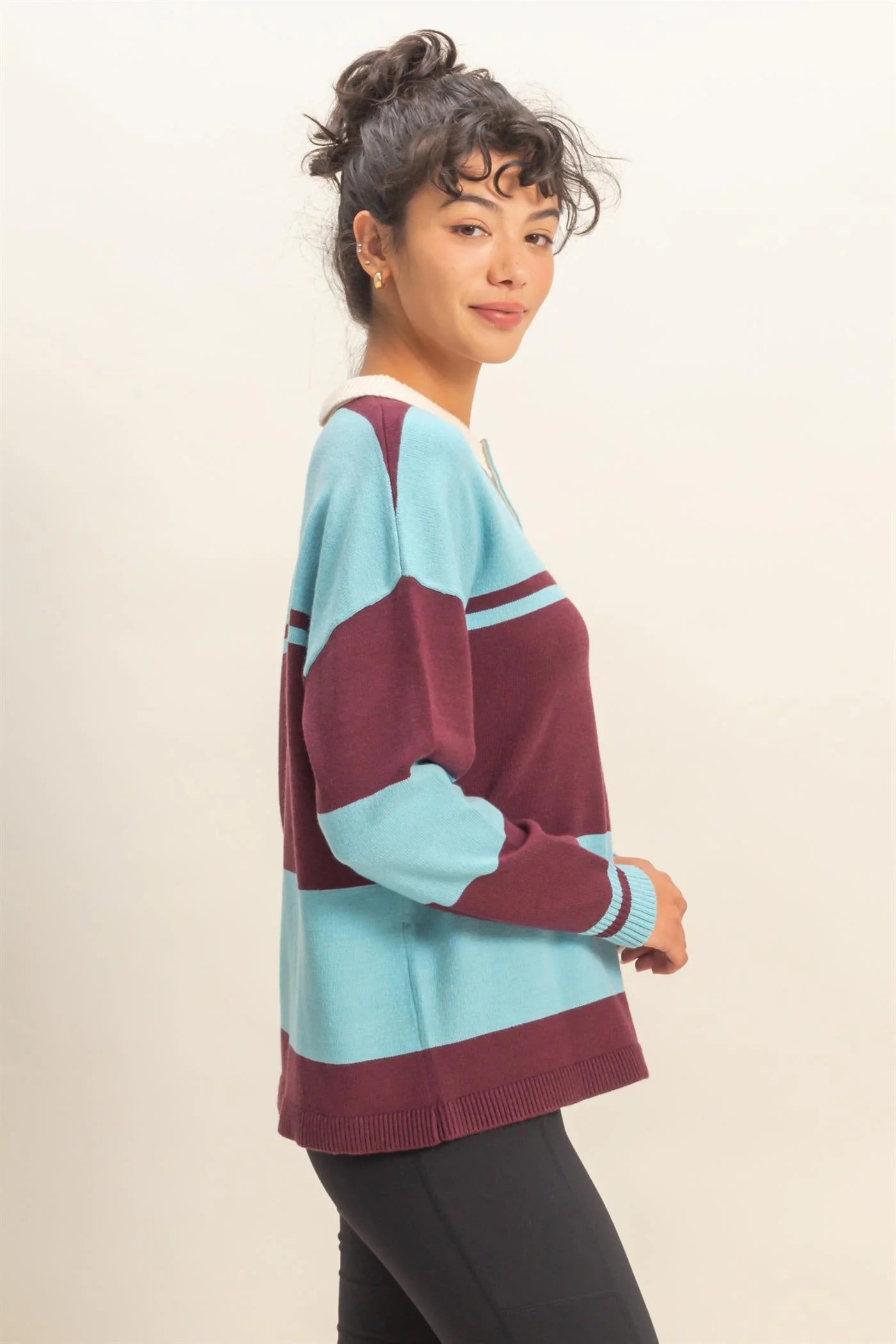 Striped Sweater Polo