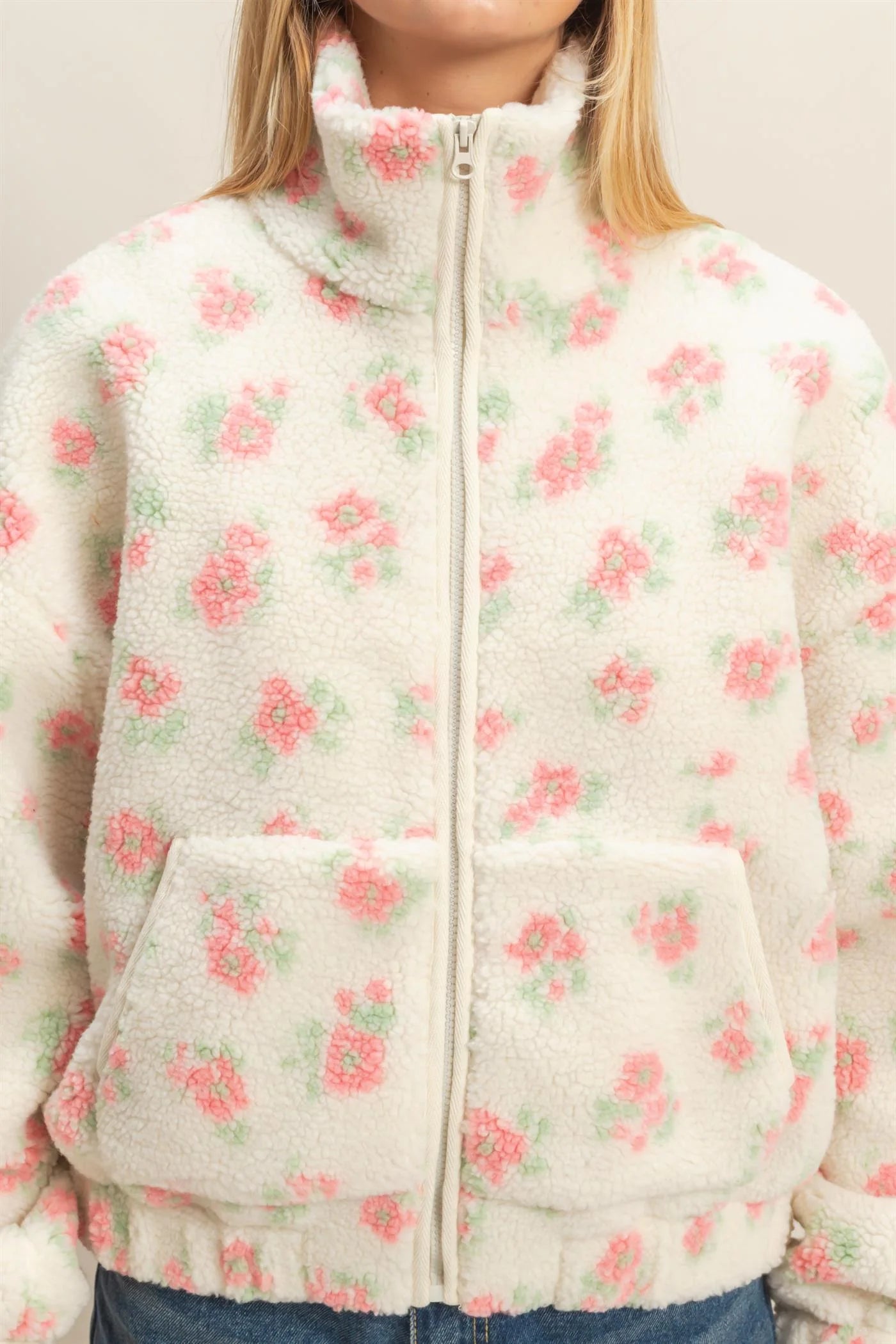 Comfy Floral Print Sherpa