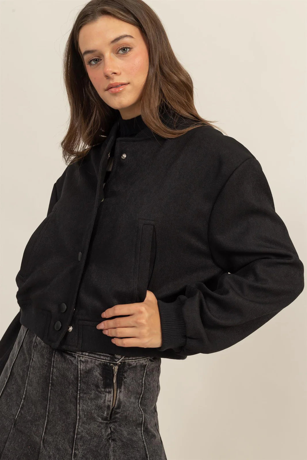 Crop Bomber Jacket