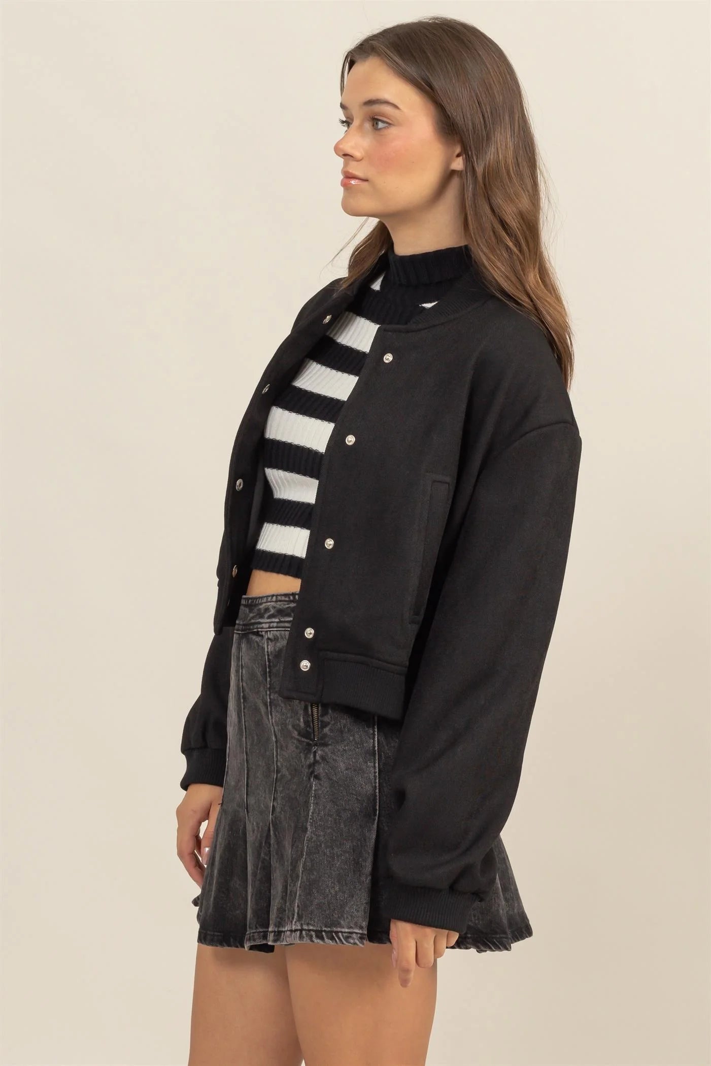 Crop Bomber Jacket