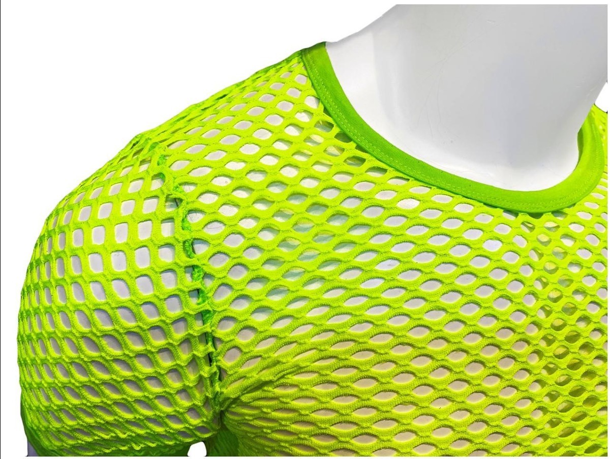Neon Fishnet T shirt XS