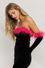 Feathers Strapless