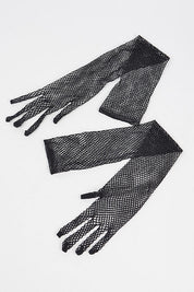 Long Rhinestone Gloves