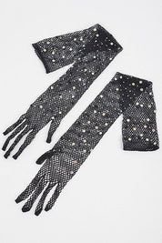 Long Rhinestone Gloves