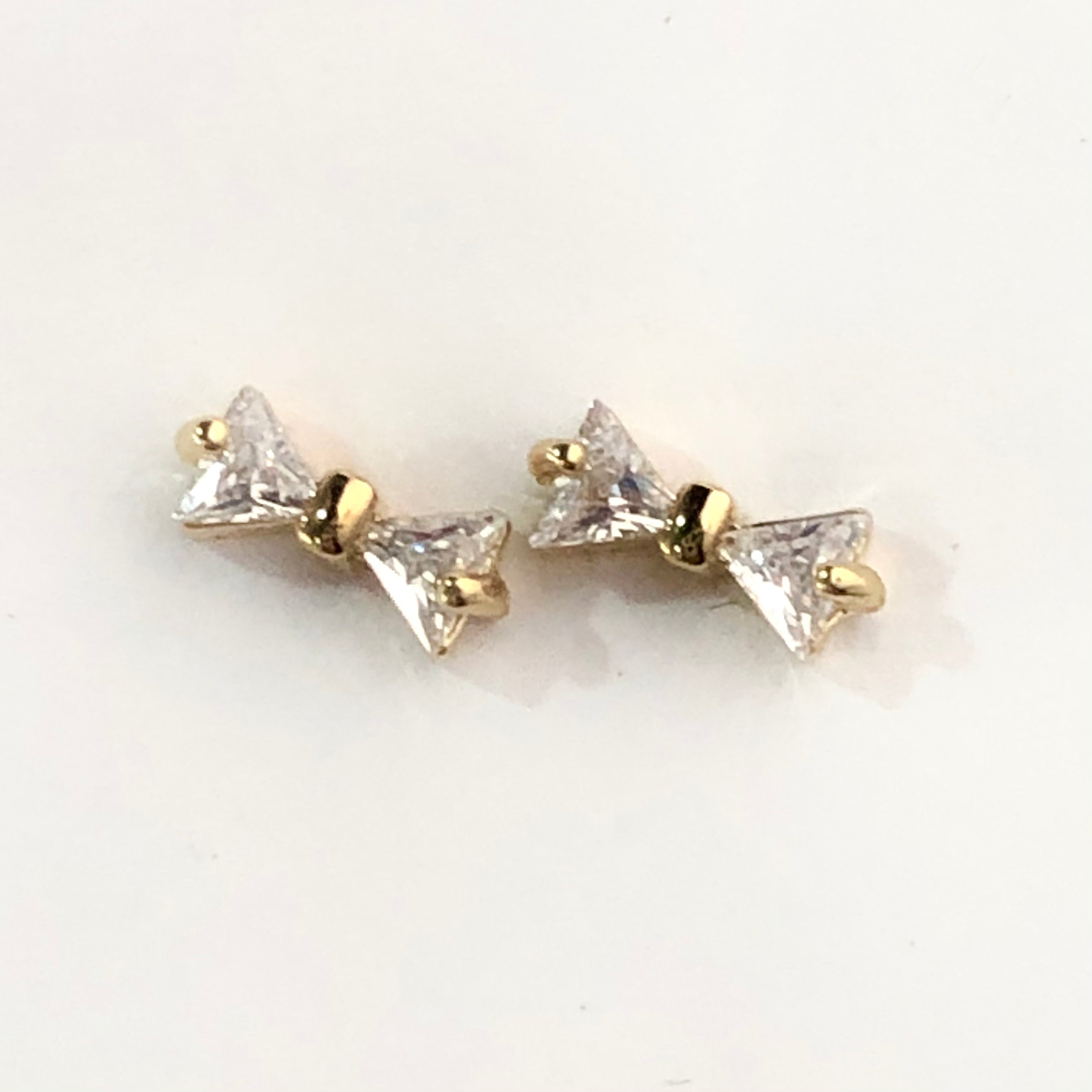 Diamond Bow Earrings